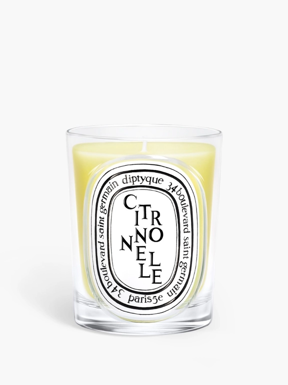 White candle, front view