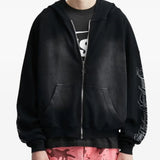Black hoodie, full body view
