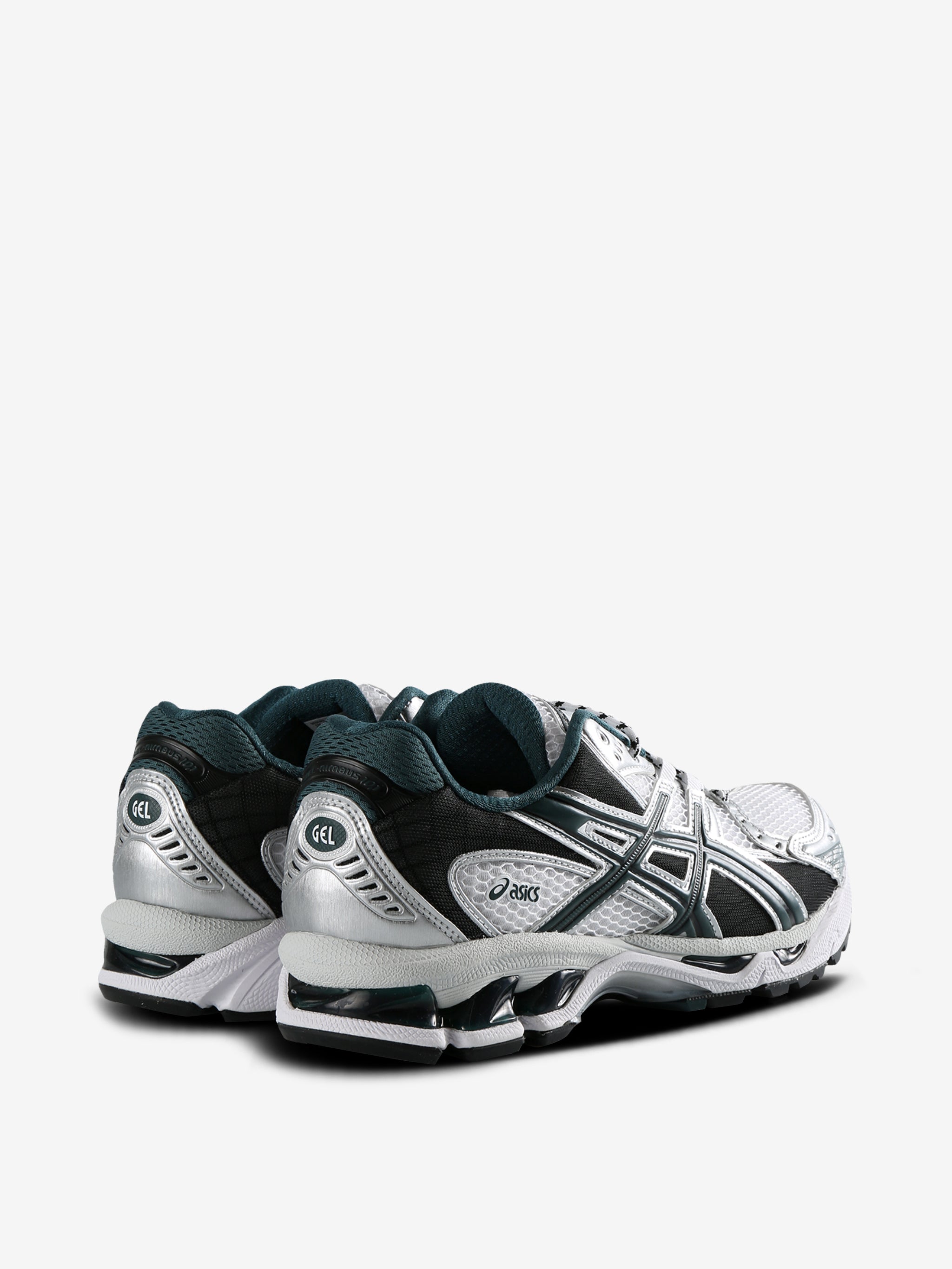 White running shoes, back view