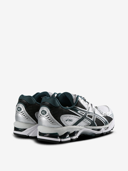 White running shoes, back view