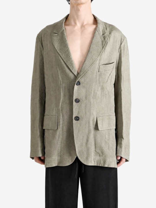 Green jacket, full body view