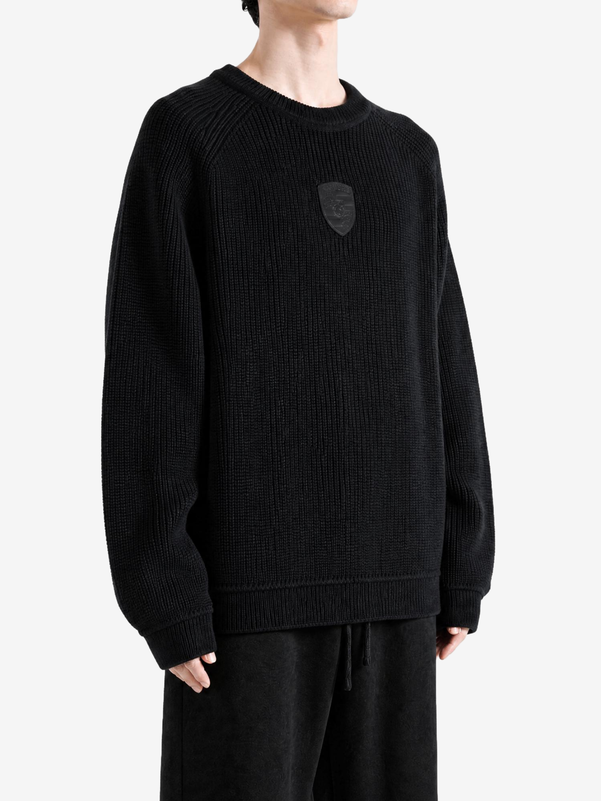 Black hoodie, full body view