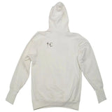 White hoodies, back view
