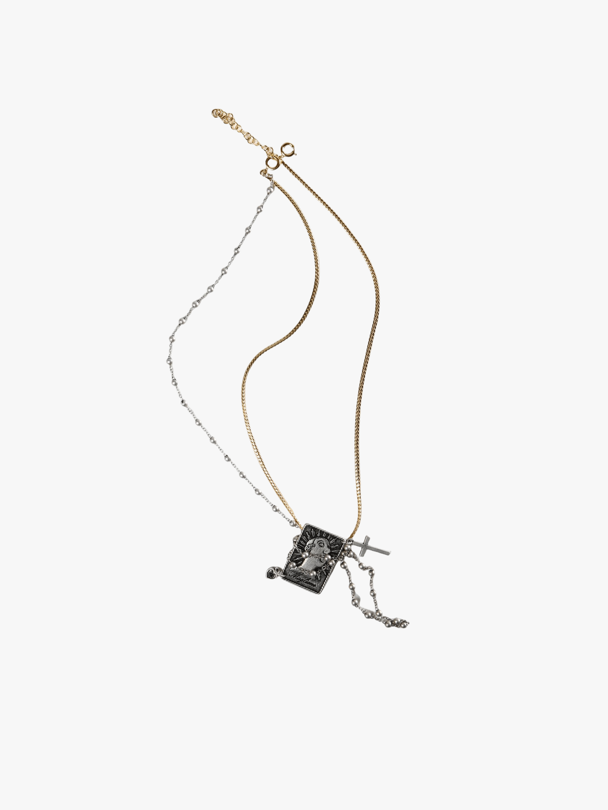 Brass necklace, front view