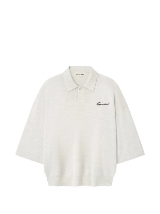 White polo shirt,front view