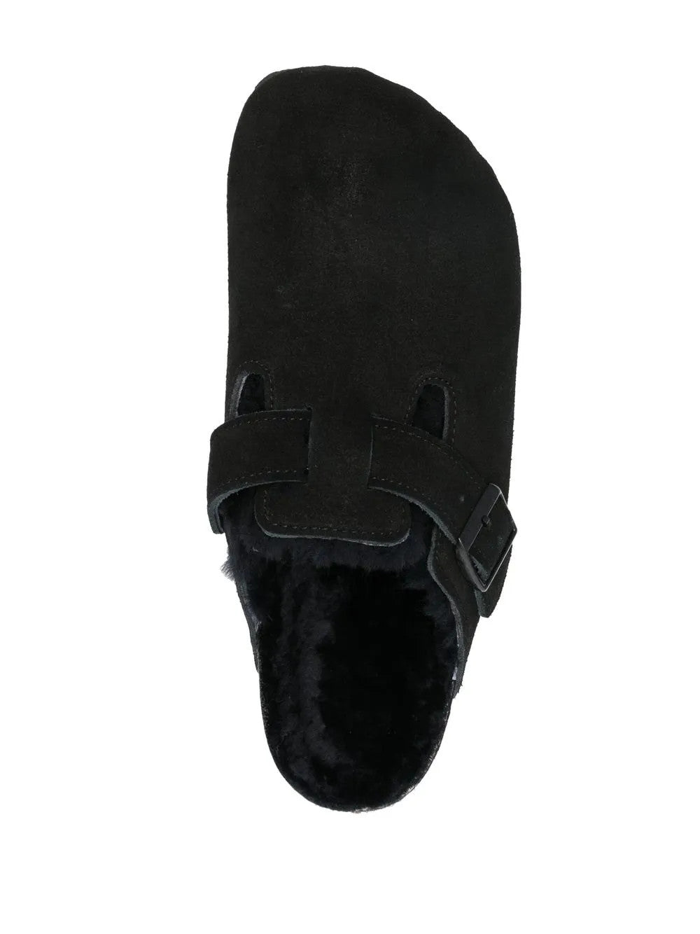 Black sandals, front view