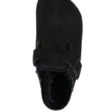 Black sandals, front view