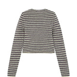 AURALEE - Women Shetland Wool Cashmere Rib Knit Boat-Neck Pullover