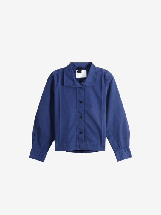 Navy shirt, front view