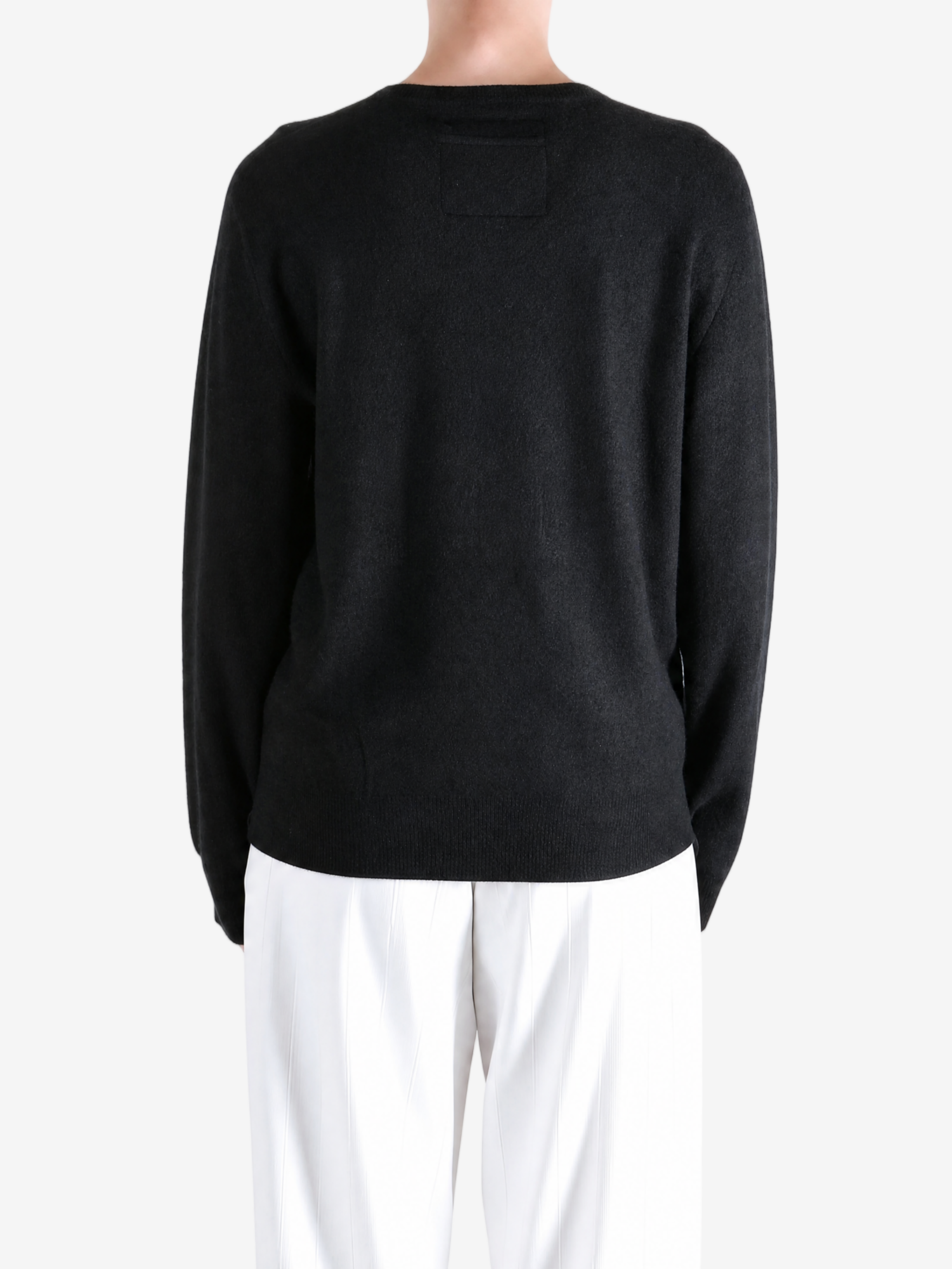 Black hoodie, full body view