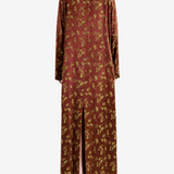 Burgundy jacket, full body view