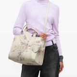 Tan bag, front view