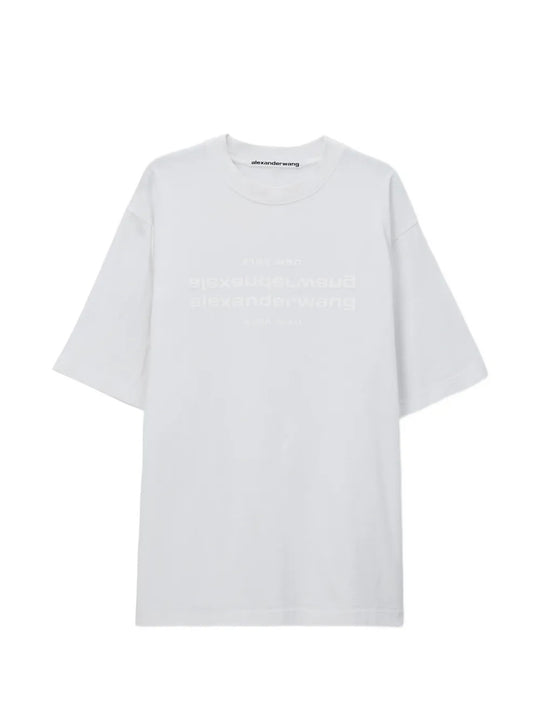 White t-shirt, front view