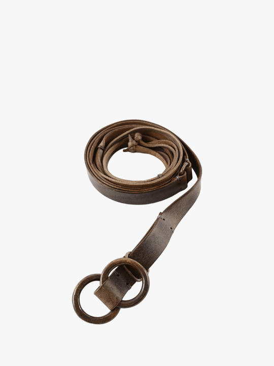 Brown accessories, front view