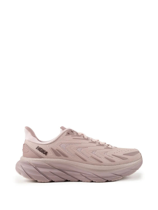 Pink shoes, front view