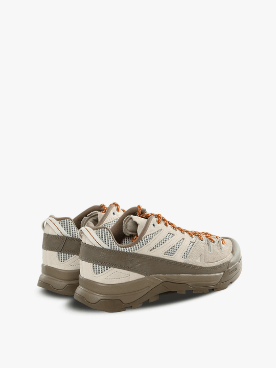 Tan sneakers, back view