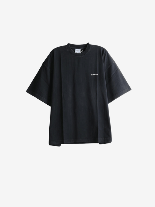 Black t-shirt, front view