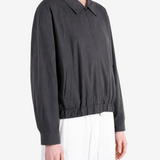 AMOMENTO - Women  Crop Zip-Up Jumper