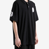 Black t-shirt, full body view