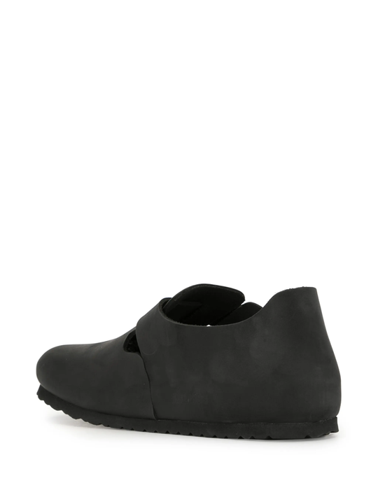 Black shoes, back view