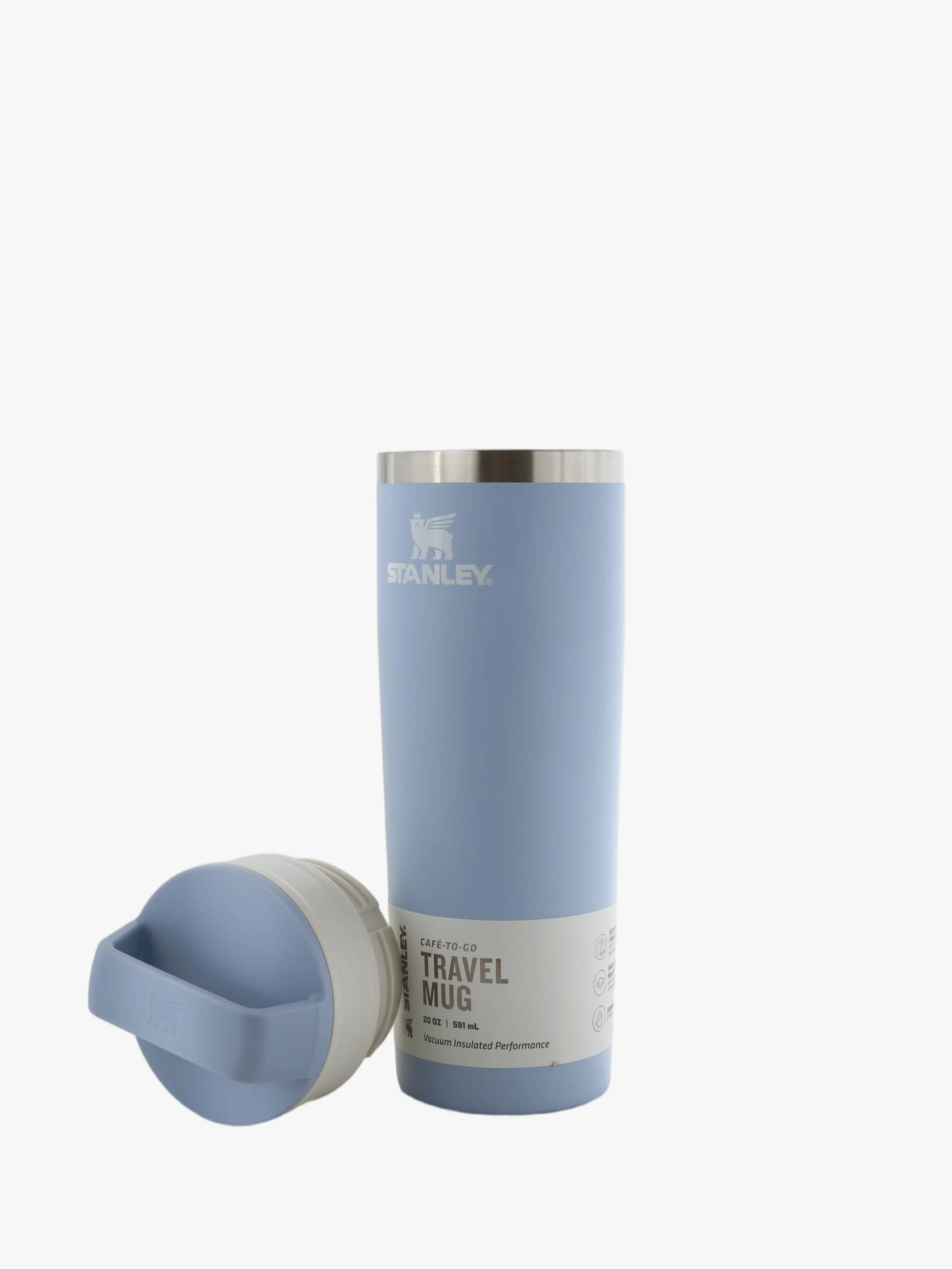 Blue product, front view