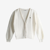 White cardigan, front view