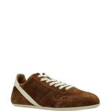 Brown sneakers, side view