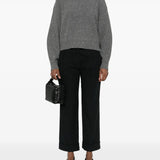 Grey knitwear, full body view