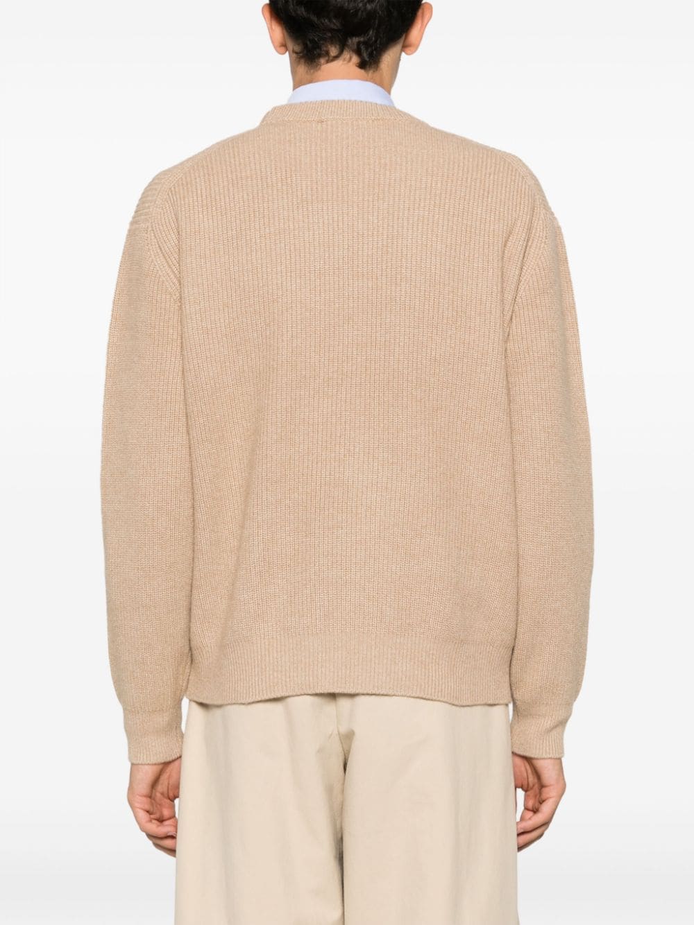 MAISON KITSUNE - Men Tonal Fox Head Patch Comfort Ribbed MAISON KITSUNE - Men Tonal Fox Head Patch Comfort Ribbed