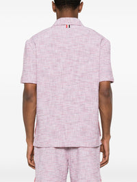 THOM BROWNE - Men Short Sleeve Button Down Shipt Shirt