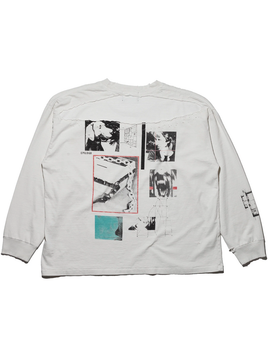 White t-shirt, back view