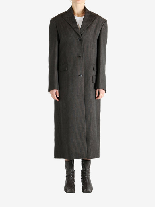 Brown coat, full body view