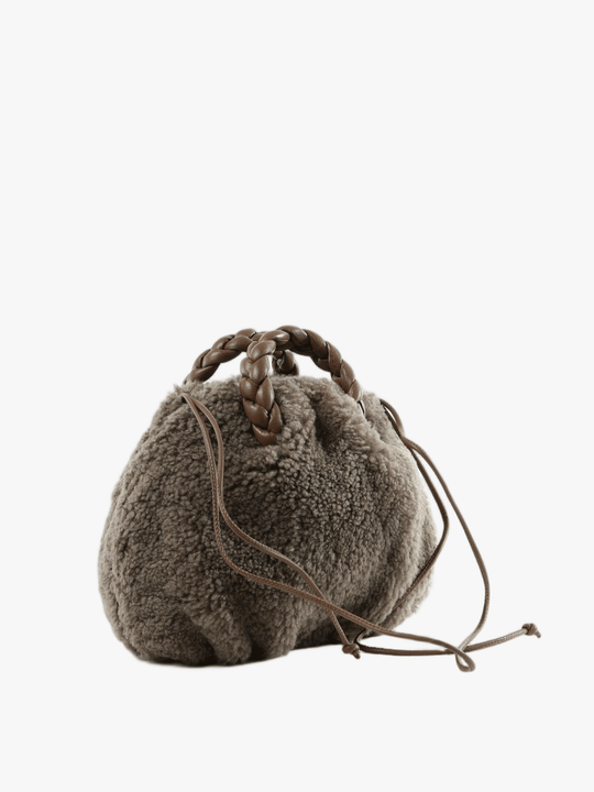 Tan bag, front view