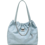Blue bags, front view