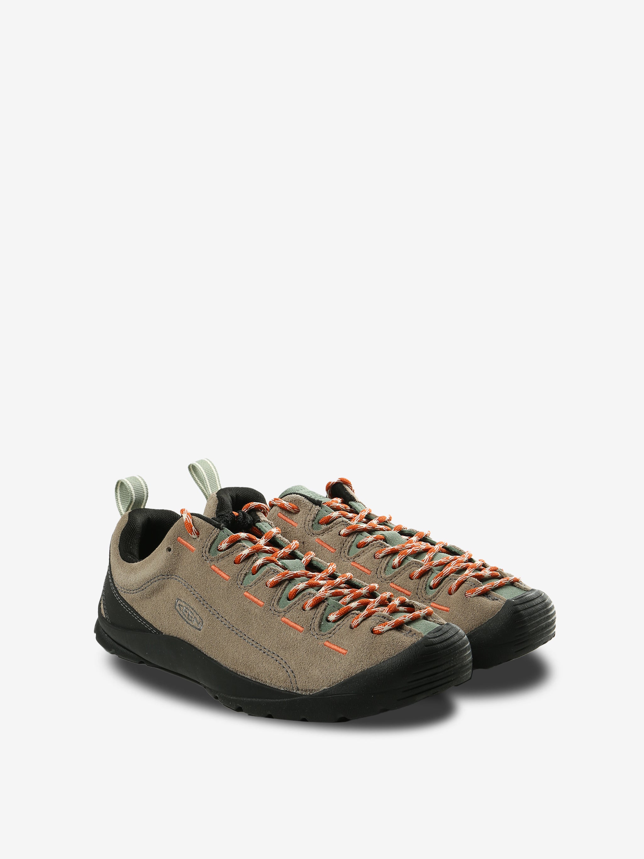 tan sneakers, side view