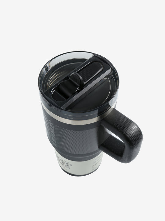Black tumbler,top view