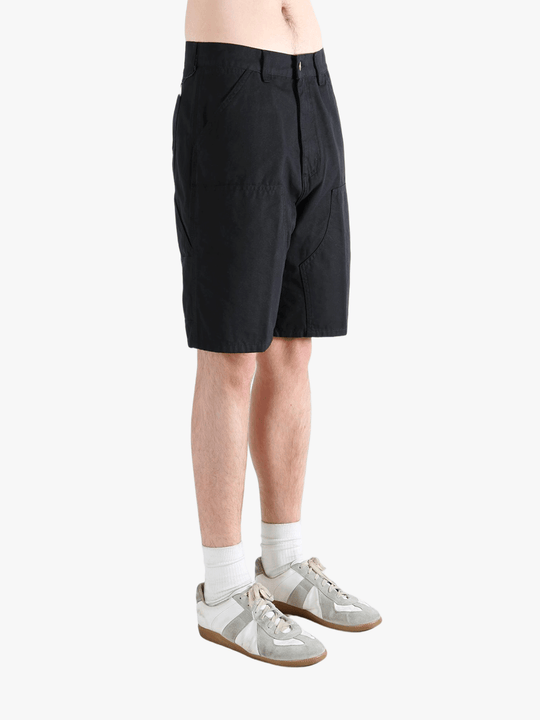 Black shorts worn by a person, showing the shorts fit