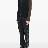 Black cardigan, full body view