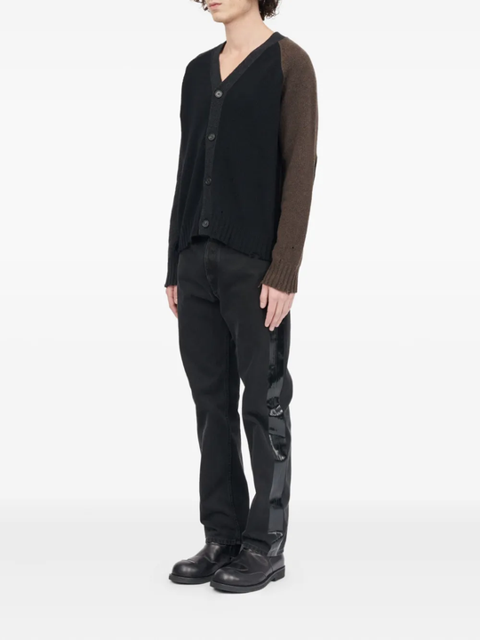 Black cardigan, full body view