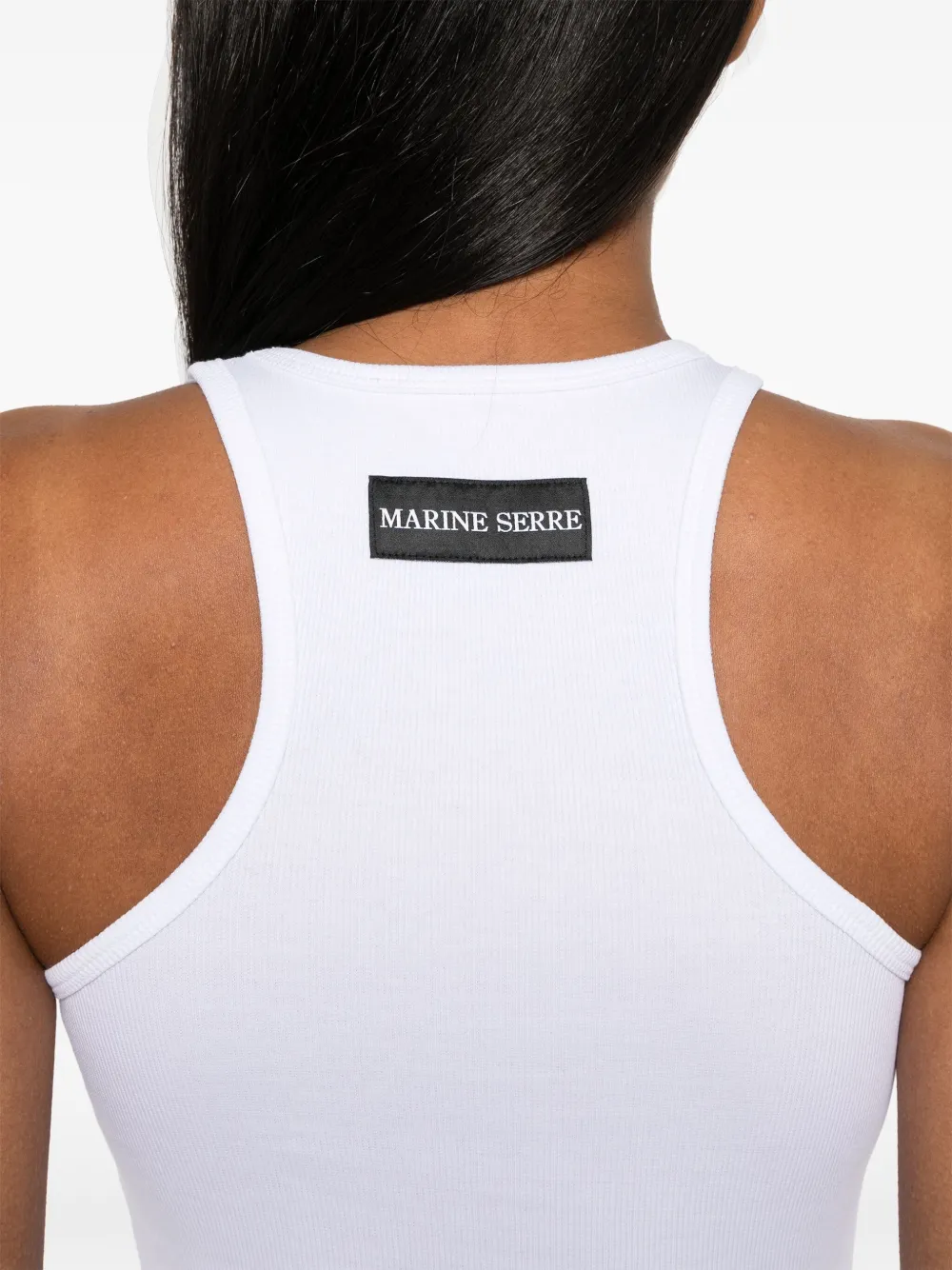 MARINE SERRE - Women Moon Logo Ribbed Jersey Tank Top – Atelier