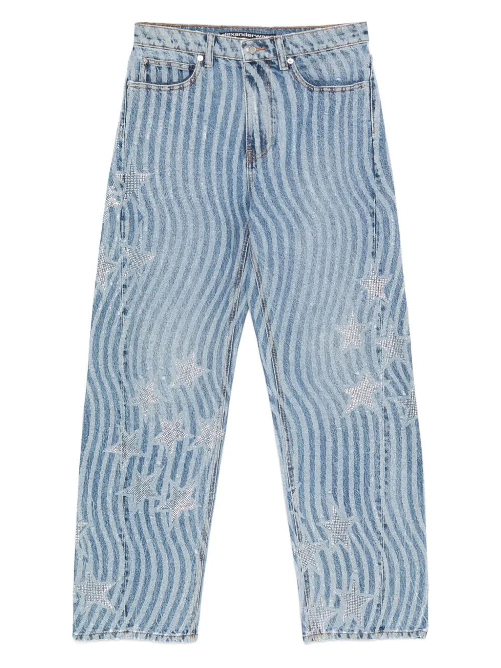 Blue pants, front view