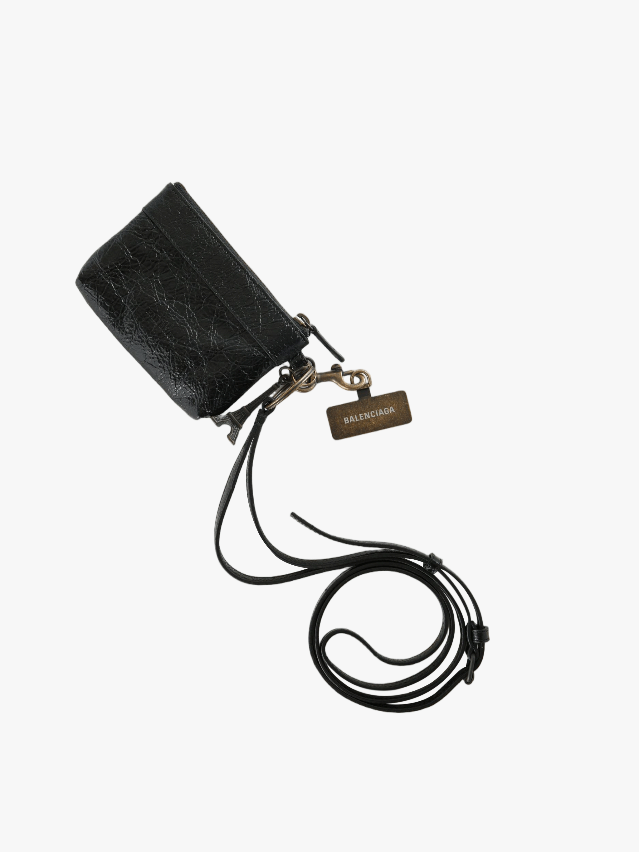 Black accessories, front view
