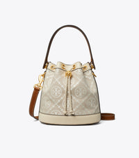 TORY BURCH - Women T Monogram Embossed-logo Bucket Bag