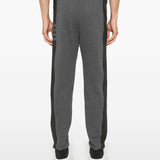 Grey pants worn by a person, showing the pants's fit