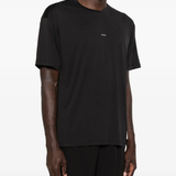 Black t-shirt, full body view
