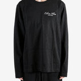 Black t-shirt, full body view
