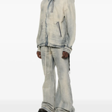 Grey jacket,full body view