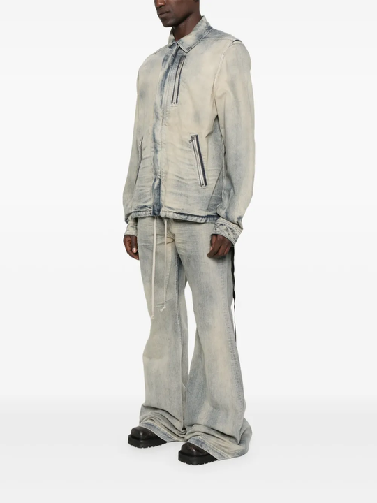 Grey jacket,full body view