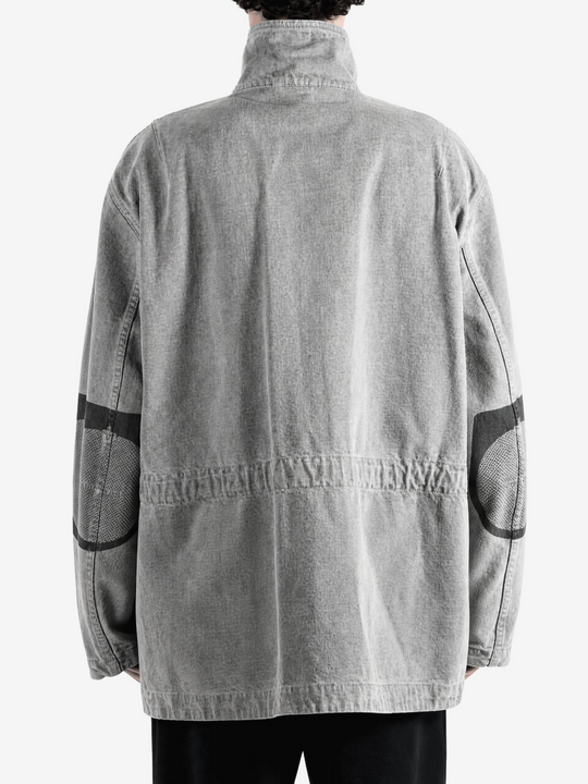 Grey jacket, full body view