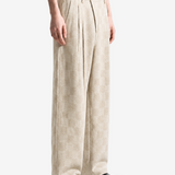 Tan pants, full body view